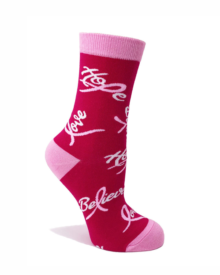 Believe, Hope, Love Ladies' Crew Socks