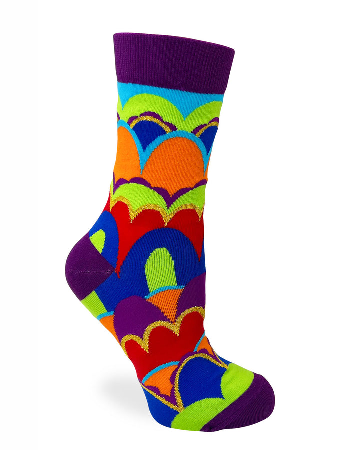 Fun Bright and Beautiful Ladies' Novelty Crew Socks