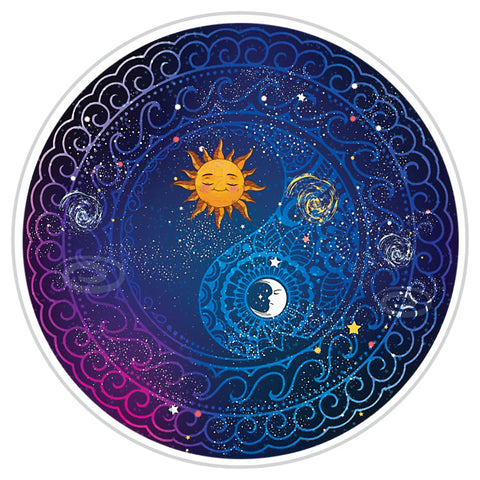 Celestial Yin Yang Day And Night Sticker