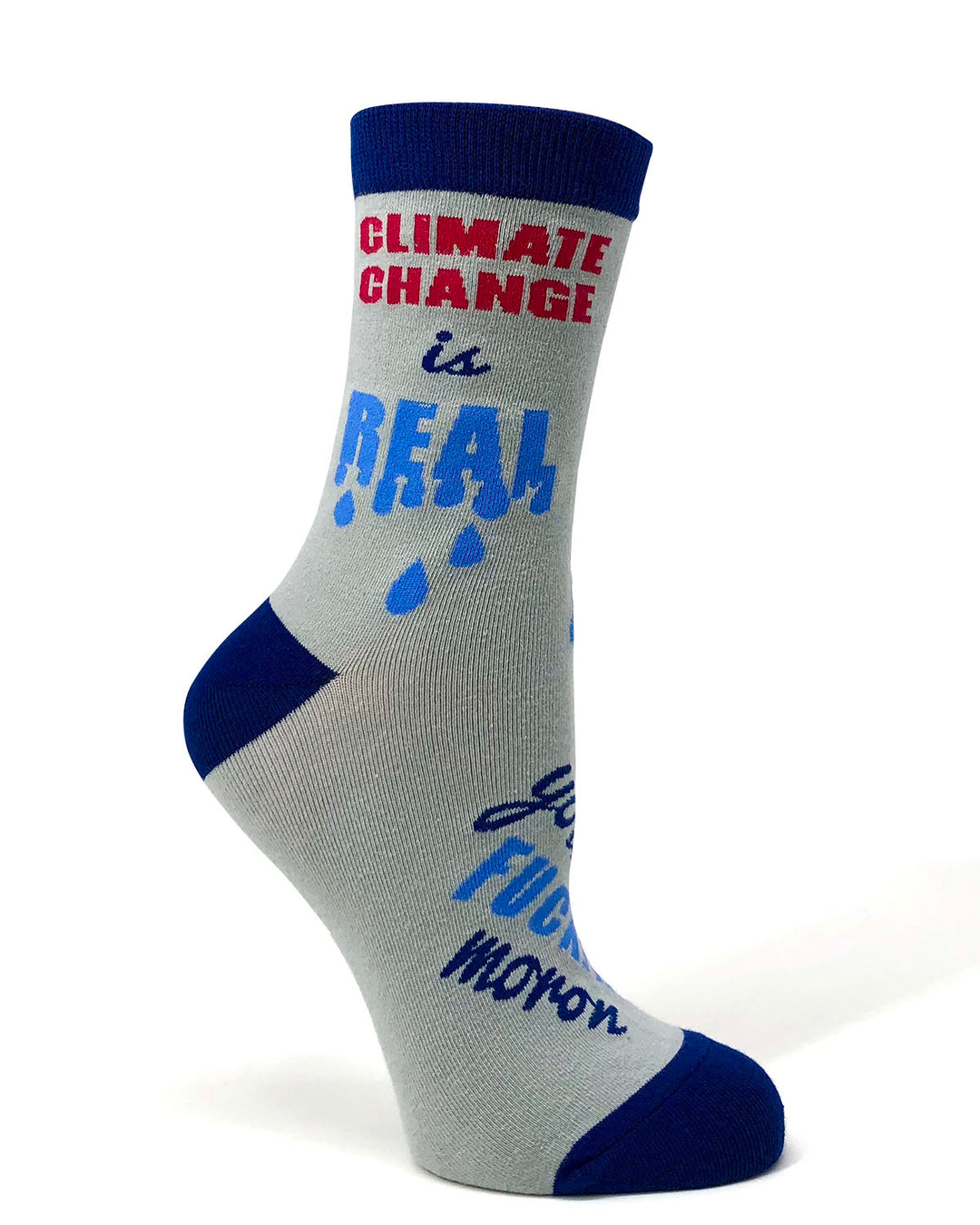 Climate Change is Real Ladies' Crew Socks