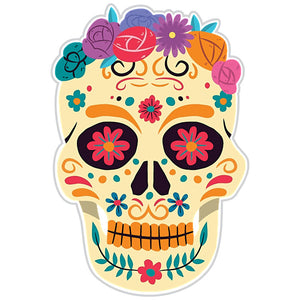Colorful Day Of The Dead Sugar Skull Sticker