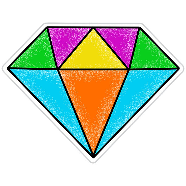 Colorful Diamond Gemstone Sticker
