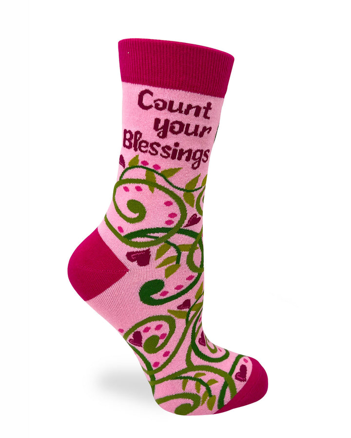Count Your Blessings Ladies' Novelty Crew Socks
