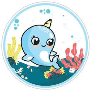 Cute Baby Narwhal Sticker