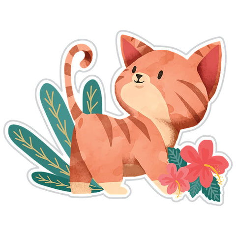 Cute Happy Cat Sticker