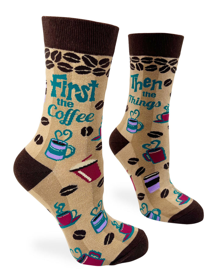 First the Coffee Women's Crew Socks