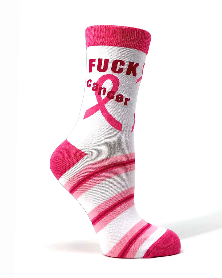 Fuck Cancer Ladies Crew Socks