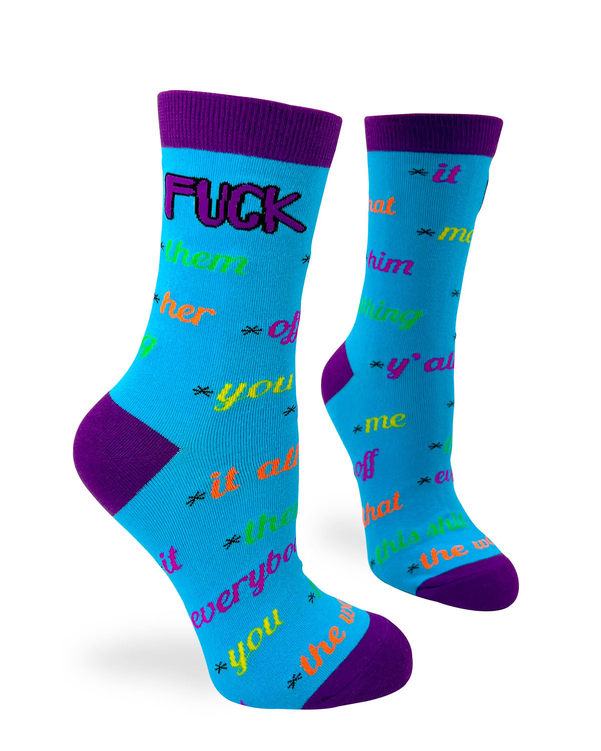 Fuck everything ladies novelty socks with curse words