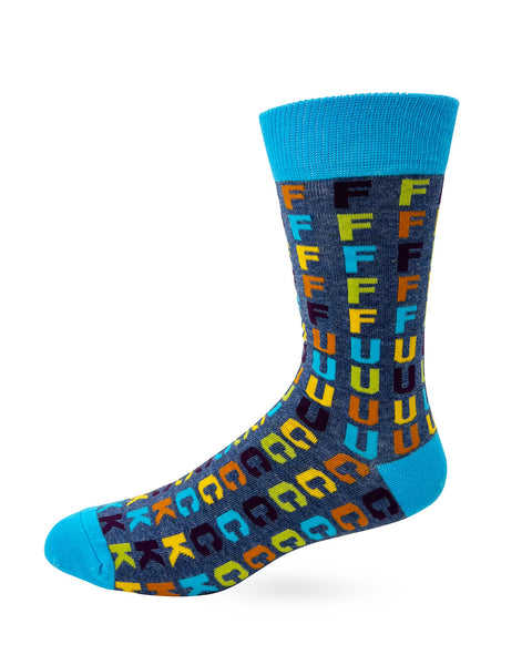 Fuck Men's Novelty Crew Socks