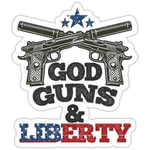 God Guns & Liberty 2nd Amendment Patriotic Sticker