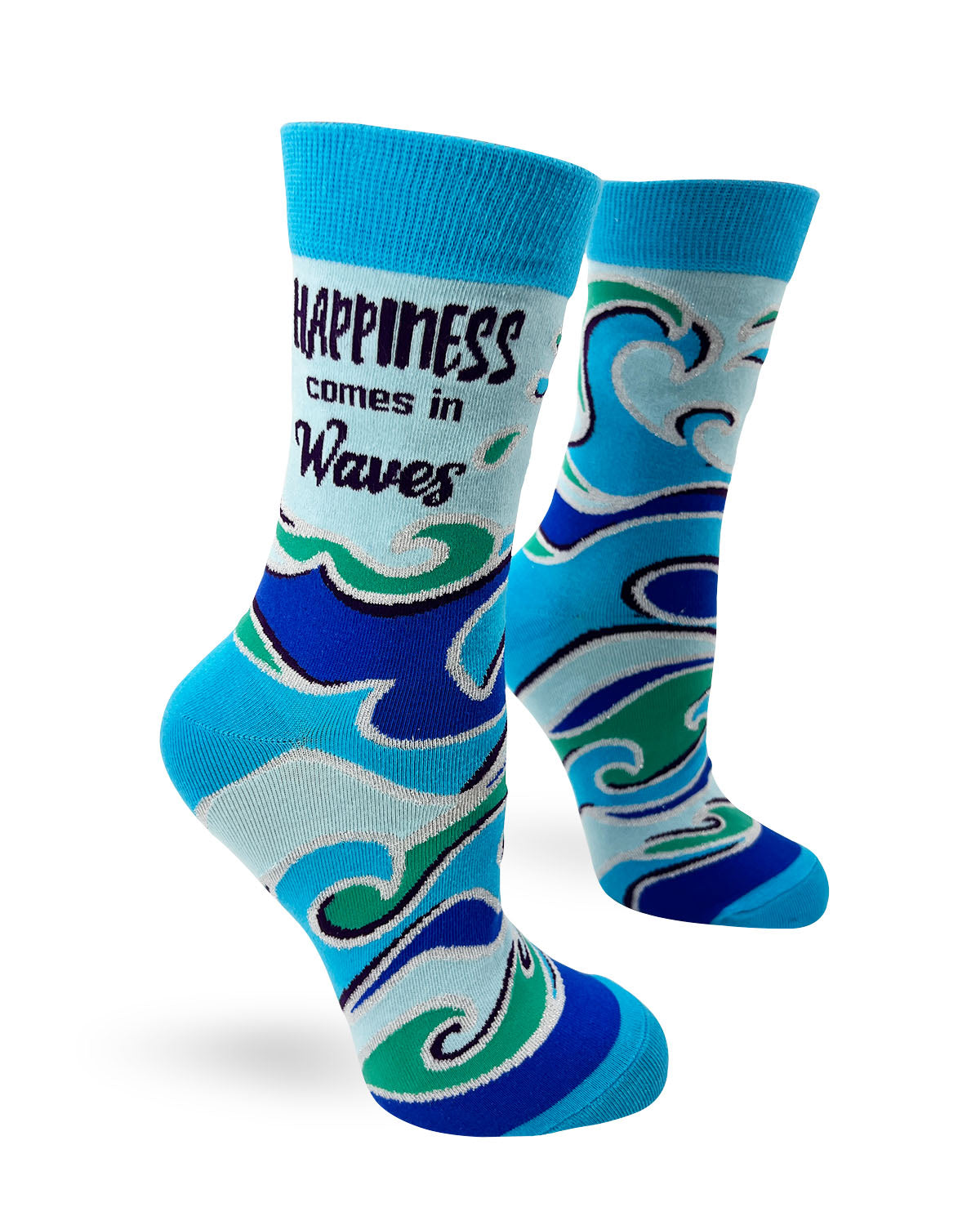 Happiness Comes in Waves Women's Crew Socks