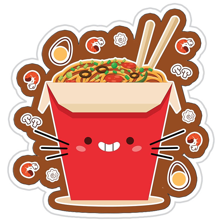 Happy Ramen Noodles Sticker