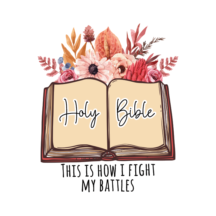 Holy Bible, This Is How I Fight My Battles Religious Sticker