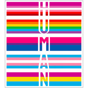 Human In Gay Pride Flags Sticker