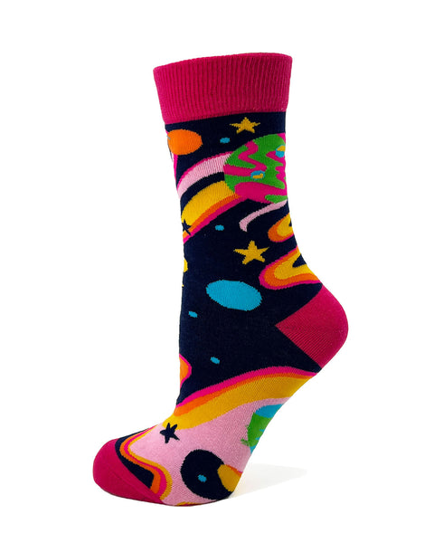 Ladies' socks with planets