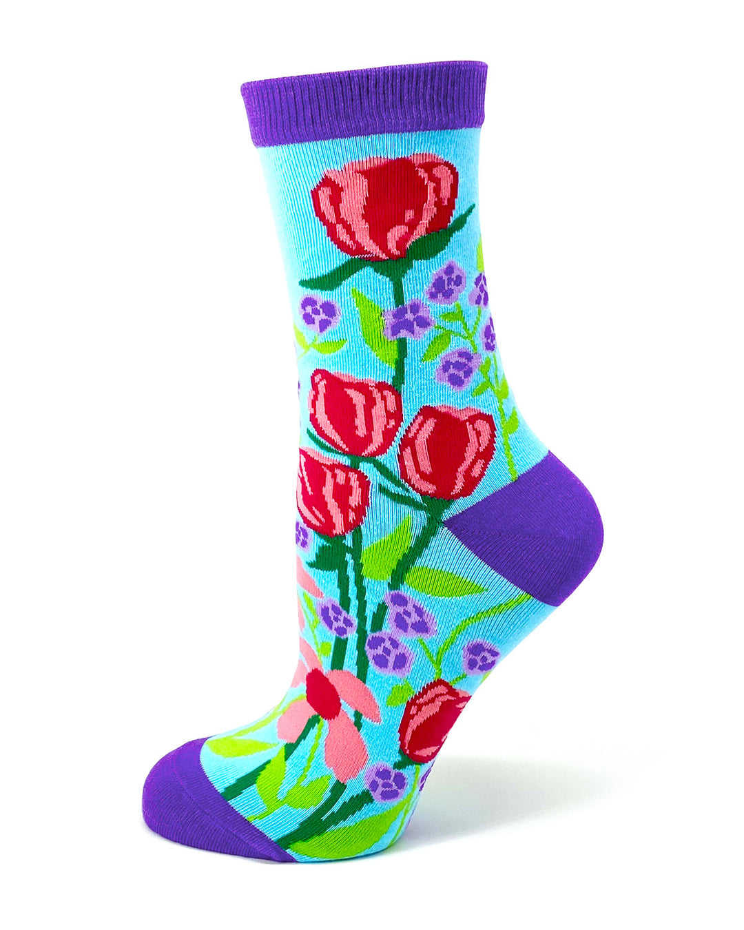 Beautiful Flower Ladies Novelty Crew Socks