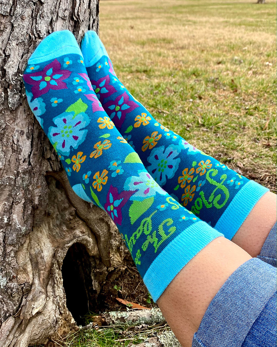 Fabdaz Colorful Flowers Socks for Ladies