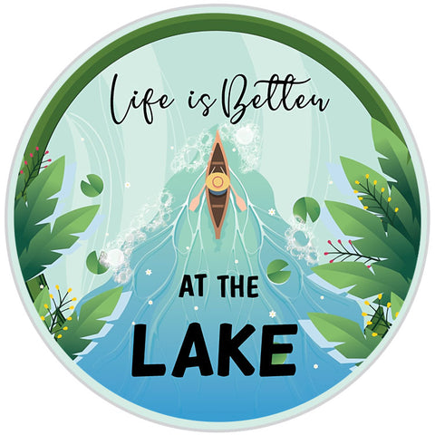 Life Is Better At The Lake Outdoor Adventure Sticker
