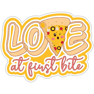 Love At First Bite Pizza Sticker