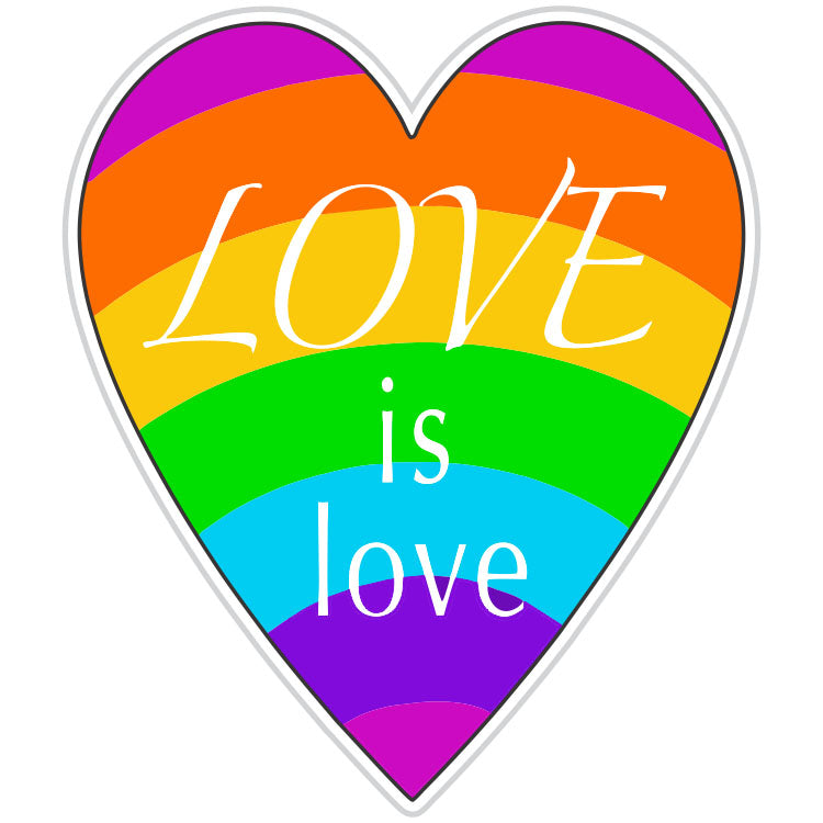 Love Is Love Rainbow Heart Sticker