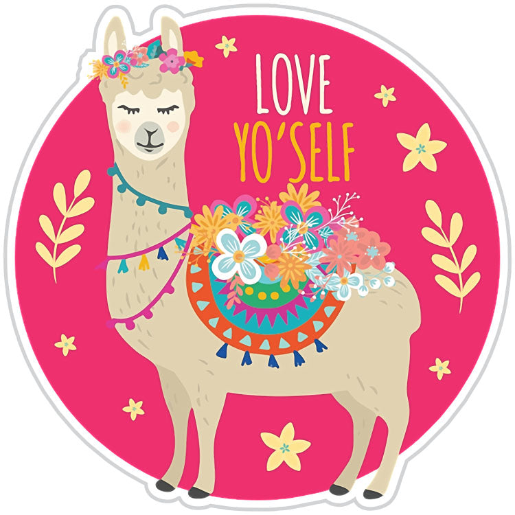 Love Yo'Self Pink Llama Sticker