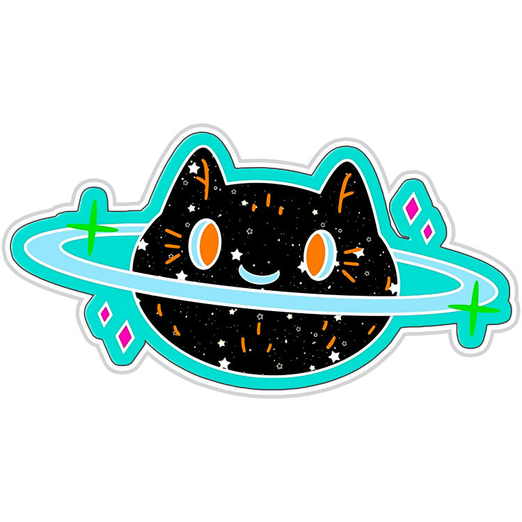 Bright Magical Cat In Space Sticker