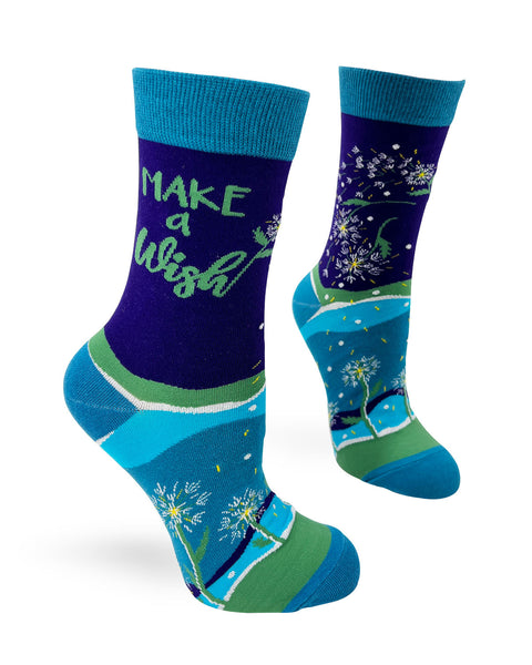 Make a Wish Women's Novelty Crew Socks