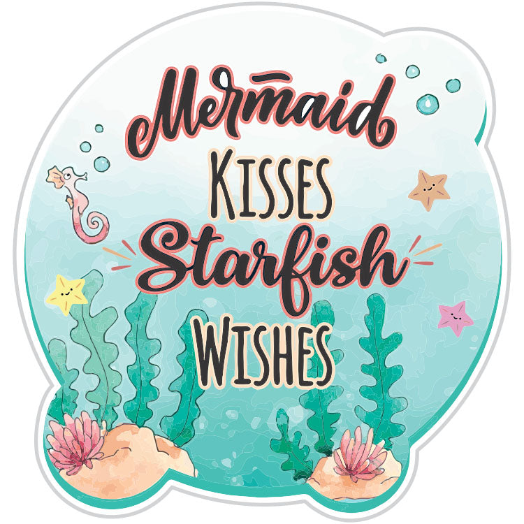 Mermaid Kisses Starfish Wishes Sticker