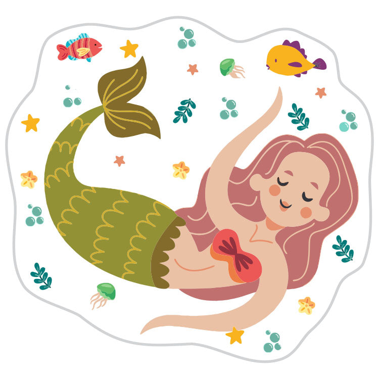 Mermaid With Red Hair Sticker