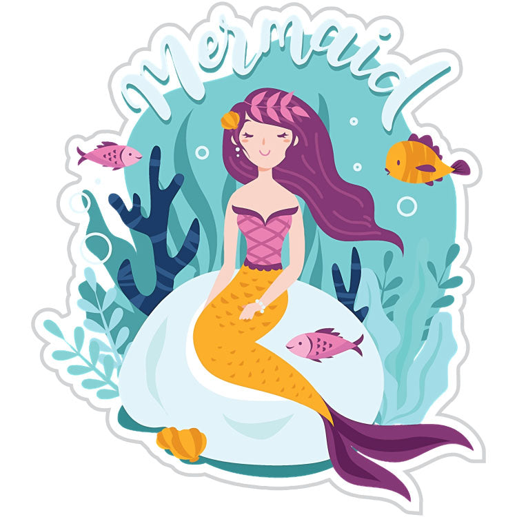 Mermaid With Purple Hair Sticker