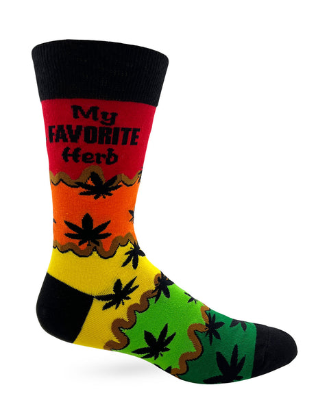 My Favorite Herb Men's Novelty Crew Socks