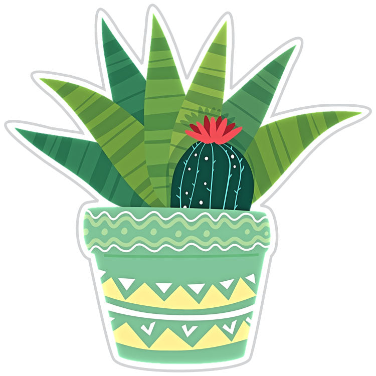 Potted Aloe Cactus Sticker