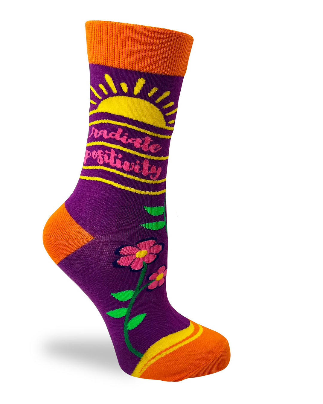 Radiate Positivity Purple and Orange Socks