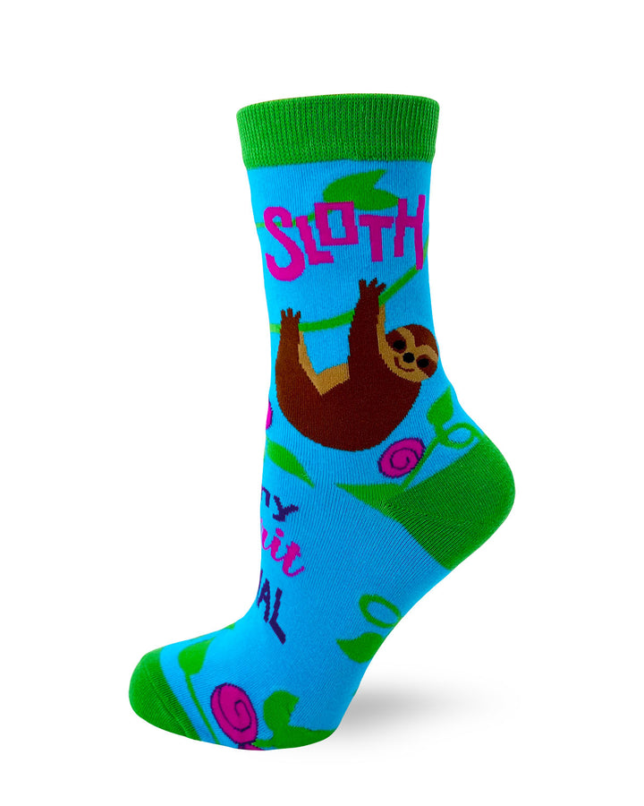 Sloth Women's Novelty Crew Socks