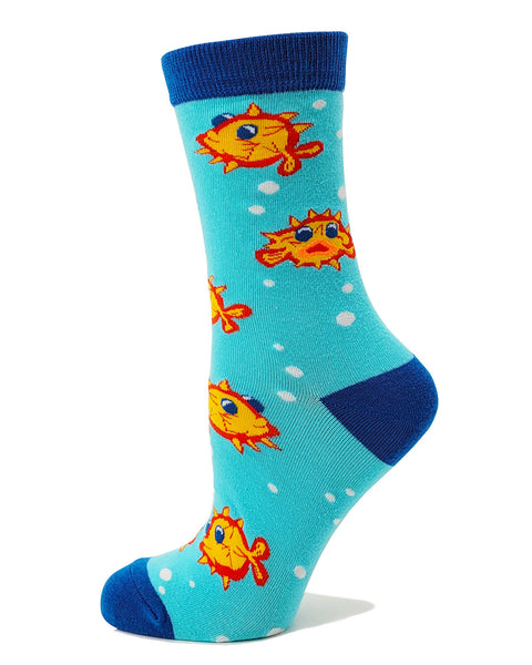 Stress Blows Ladies' Novelty Crew Socks Featuring a Cute Fish