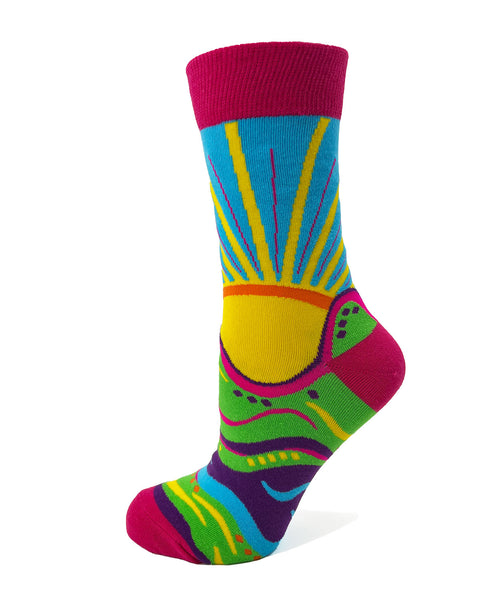 Socks featuring a sun