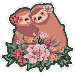 Sweet Sloth Couple Sticker