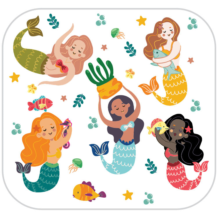 Swimming Mermaids Group Of Five Sticker