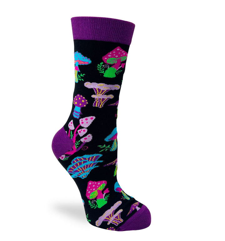 Trippy Mushrooms Ladies' Novelty Crew Socks