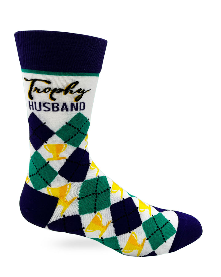 Trophy Husband Men's Novelty Crew Socks