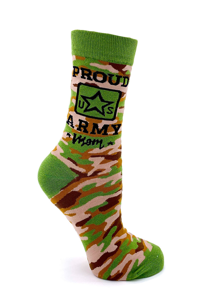 Womens Novelty Socks Proud US ARMY Mom